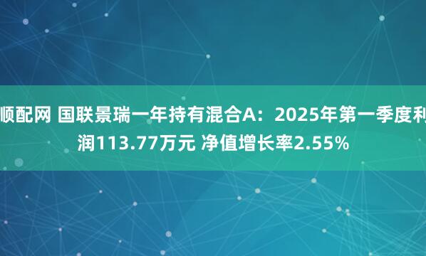 顺配网 国联景瑞一年持有混合A：2025年第一季度利润113.77万元 净值增长率2.55%