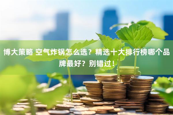 博大策略 空气炸锅怎么选？精选十大排行榜哪个品牌最好？别错过！