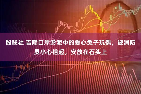 股联社 吉隆口岸淤泥中的爱心兔子玩偶，被消防员小心拾起，安放在石头上